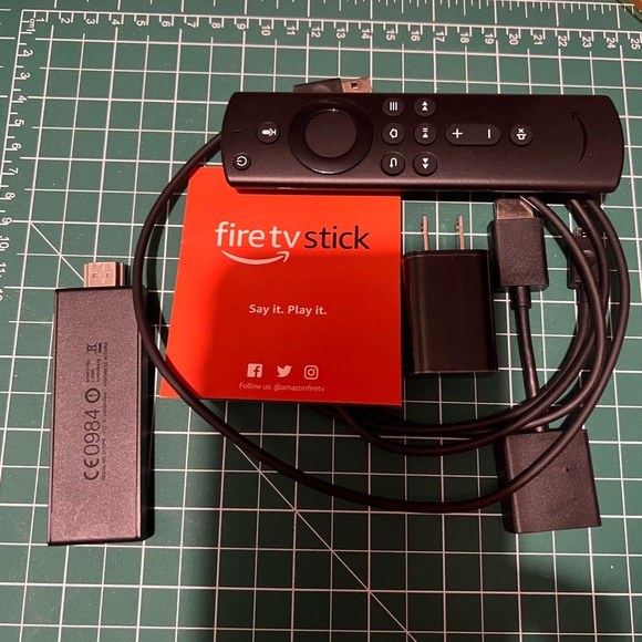 Amazon Other - Amazon Fire TV Stick with Black Remote and Accessories